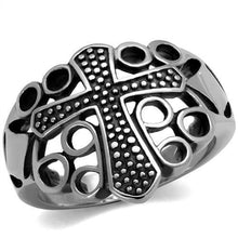 TK2320 - Stainless Steel Ring High polished (no plating) Men Epoxy Jet
