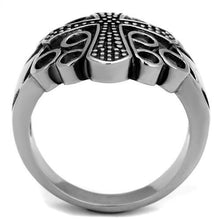 TK2320 - Stainless Steel Ring High polished (no plating) Men Epoxy Jet