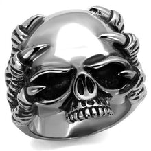 TK2323 - Stainless Steel Ring High polished (no plating) Men Epoxy Jet
