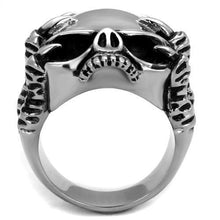 TK2323 - Stainless Steel Ring High polished (no plating) Men Epoxy Jet
