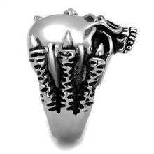 TK2323 - Stainless Steel Ring High polished (no plating) Men Epoxy Jet