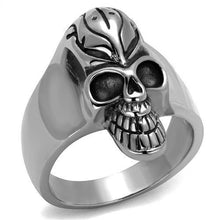 TK2324 - Stainless Steel Ring High polished (no plating) Men Epoxy Jet