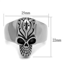 TK2324 - Stainless Steel Ring High polished (no plating) Men Epoxy Jet