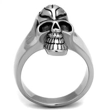TK2324 - Stainless Steel Ring High polished (no plating) Men Epoxy Jet