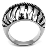 TK2341 - Stainless Steel Ring High polished (no plating) Men Epoxy Jet