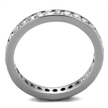 TK2343 - Stainless Steel Ring High polished (no plating) Women AAA Grade CZ Clear