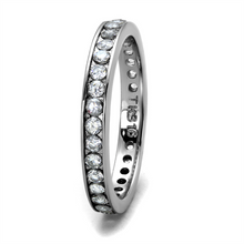 TK2343 - Stainless Steel Ring High polished (no plating) Women AAA Grade CZ Clear