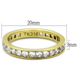 TK2344G - Stainless Steel Ring IP Gold(Ion Plating) Women AAA Grade CZ Clear