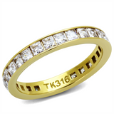 TK2344G - Stainless Steel Ring IP Gold(Ion Plating) Women AAA Grade CZ Clear