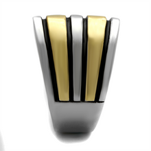 TK2367 - Stainless Steel Ring Two-Tone IP Gold (Ion Plating) Women Epoxy Jet