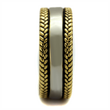 TK2375 - Stainless Steel Ring Two-Tone IP Gold (Ion Plating) Men Epoxy Jet