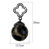 TK2384 - Stainless Steel Earrings IP Black(Ion Plating) Women Synthetic Multi Color