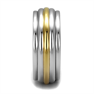 TK2390 - Stainless Steel Ring Two-Tone IP Gold (Ion Plating) Women No Stone No Stone