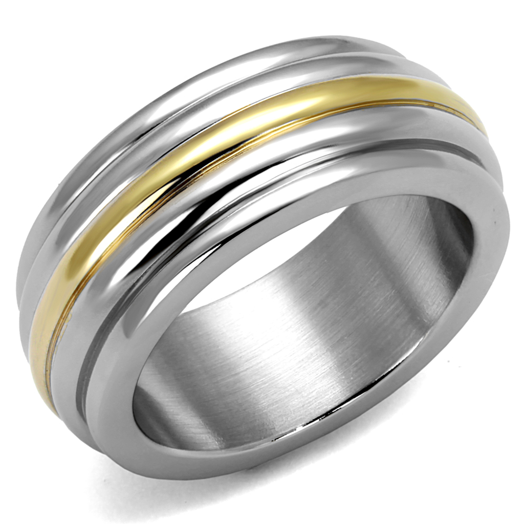 TK2390 - Stainless Steel Ring Two-Tone IP Gold (Ion Plating) Women No Stone No Stone