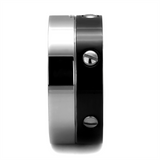 TK2397 - Stainless Steel Ring Two-Tone IP Black (Ion Plating) Men No Stone No Stone