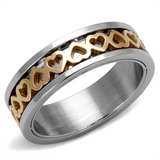 TK2398 - Stainless Steel Ring Two-Tone IP Rose Gold Women No Stone No Stone