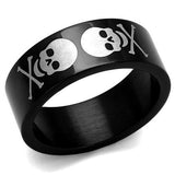 TK2400 - Stainless Steel Ring Two-Tone IP Black Men No Stone No Stone