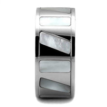 TK2401 - Stainless Steel Ring High polished (no plating) Women Precious Stone White