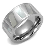 TK2401 - Stainless Steel Ring High polished (no plating) Women Precious Stone White