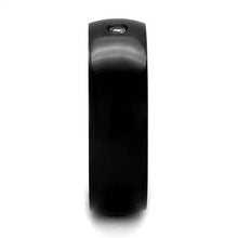 TK2409 - Stainless Steel Ring IP Black(Ion Plating) Men AAA Grade CZ Clear