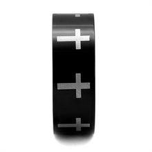 TK2410 - Stainless Steel Ring Two-Tone IP Black (Ion Plating) Men No Stone No Stone