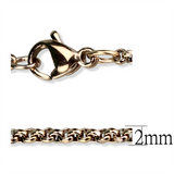 TK2425R - Stainless Steel Chain IP Rose Gold(Ion Plating) Women No Stone No Stone
