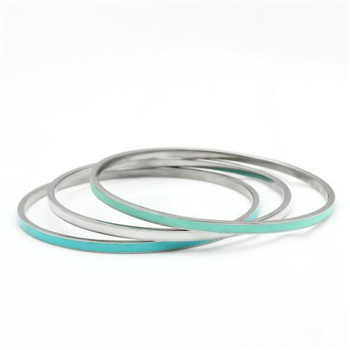 TK242 - Stainless Steel Bangle High polished (no plating) Women No Stone No Stone