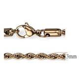 TK2434R - Stainless Steel Chain IP Rose Gold(Ion Plating) Women No Stone No Stone