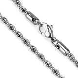 TK2434 - High polished (no plating) Stainless Steel Chain with No Stone