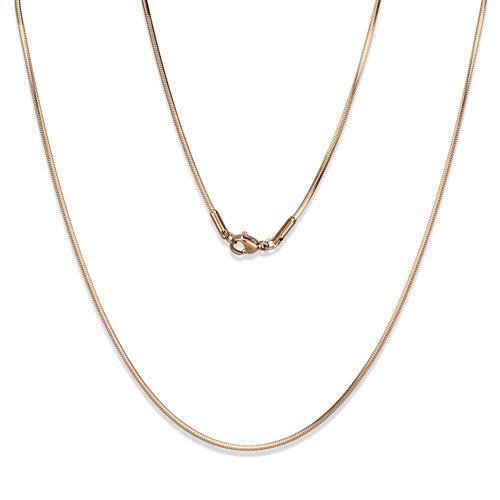 TK2435R - IP Rose Gold(Ion Plating) Stainless Steel Chain with No Stone