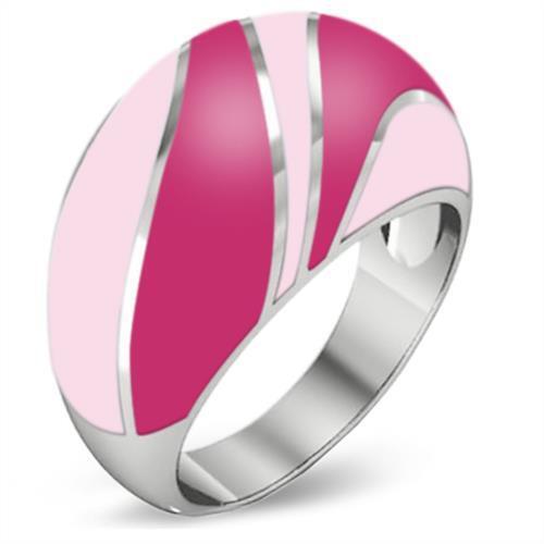 TK243 - Stainless Steel Ring High polished (no plating) Women Epoxy No Stone