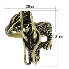 TK2444 - Stainless Steel Ring IP Antique Copper Men Epoxy Jet