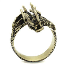 TK2444 - Stainless Steel Ring IP Antique Copper Men Epoxy Jet
