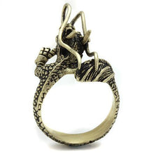 TK2444 - Stainless Steel Ring IP Antique Copper Men Epoxy Jet