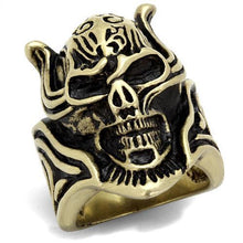 TK2446 - Stainless Steel Ring IP Antique Copper Men Epoxy Jet