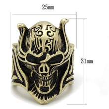 TK2446 - Stainless Steel Ring IP Antique Copper Men Epoxy Jet
