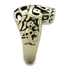 TK2452 - Stainless Steel Ring IP Antique Copper Men Epoxy Jet