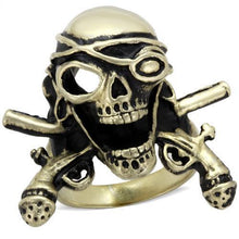 TK2456 - Stainless Steel Ring IP Antique Copper Men Epoxy Jet