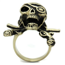 TK2456 - Stainless Steel Ring IP Antique Copper Men Epoxy Jet