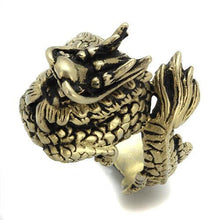 TK2458 - Stainless Steel Ring IP Antique Copper Men Epoxy Jet