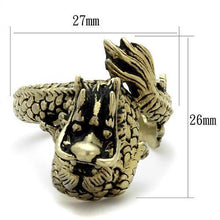 TK2458 - Stainless Steel Ring IP Antique Copper Men Epoxy Jet