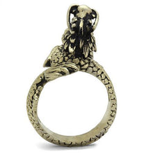 TK2458 - Stainless Steel Ring IP Antique Copper Men Epoxy Jet