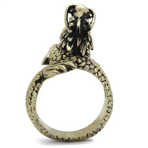 TK2458 - Stainless Steel Ring IP Antique Copper Men Epoxy Jet