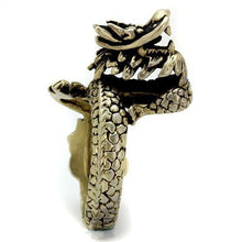 TK2458 - Stainless Steel Ring IP Antique Copper Men Epoxy Jet
