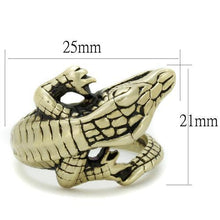 TK2459 - Stainless Steel Ring IP Antique Copper Men Epoxy Jet