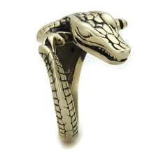TK2459 - Stainless Steel Ring IP Antique Copper Men Epoxy Jet