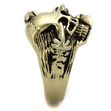 TK2464 - Stainless Steel Ring IP Antique Copper Men Epoxy Jet