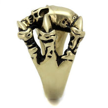 TK2464 - Stainless Steel Ring IP Antique Copper Men Epoxy Jet