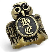 TK2465 - Stainless Steel Ring IP Antique Copper Men Epoxy Jet