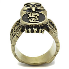 TK2465 - Stainless Steel Ring IP Antique Copper Men Epoxy Jet
